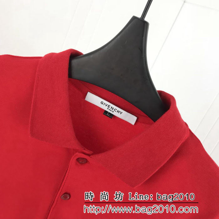 Gvc紀梵希 19ss春夏新款Polo衫 絲光棉短袖 立體字母刺繡 簡約百搭風格 男女同款 ydi1727